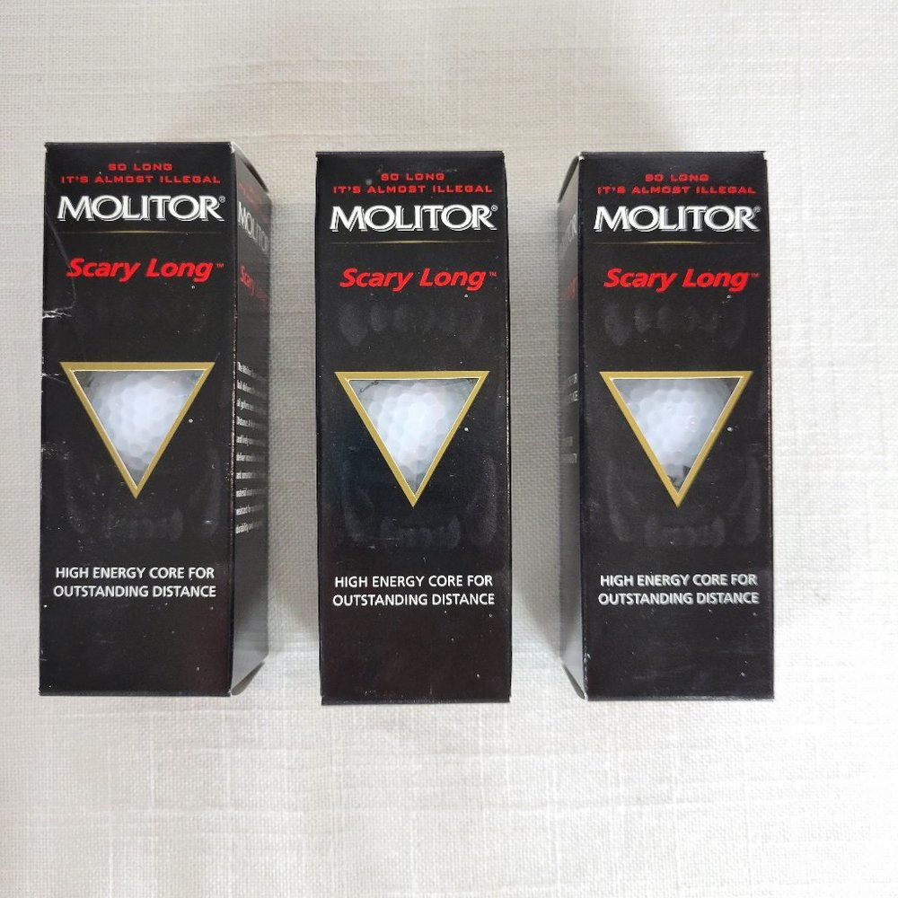 SPALDING Molitor Scary Long Golf Balls High Energy Core, New 3 Sleeves (9 Balls)